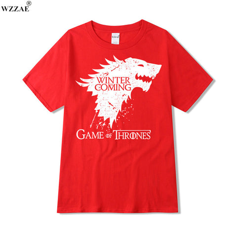 WZZAE 2017 New Fashion The North Remembers Blood Wolf T Shirt Men's Novelty Game of Thrones Tshirt High Quality Hipster Tee Tops - Wolfmall