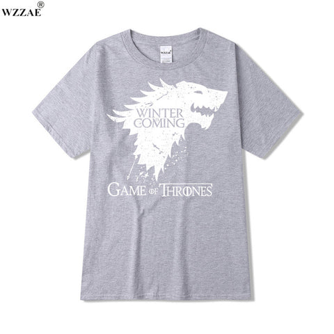 WZZAE 2017 New Fashion The North Remembers Blood Wolf T Shirt Men's Novelty Game of Thrones Tshirt High Quality Hipster Tee Tops - Wolfmall