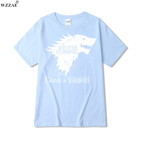 WZZAE 2017 New Fashion The North Remembers Blood Wolf T Shirt Men's Novelty Game of Thrones Tshirt High Quality Hipster Tee Tops - Wolfmall
