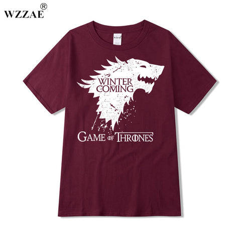WZZAE 2017 New Fashion The North Remembers Blood Wolf T Shirt Men's Novelty Game of Thrones Tshirt High Quality Hipster Tee Tops - Wolfmall