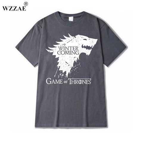 WZZAE 2017 New Fashion The North Remembers Blood Wolf T Shirt Men's Novelty Game of Thrones Tshirt High Quality Hipster Tee Tops - Wolfmall