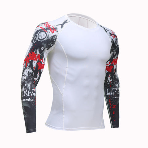 Mens Compression Shirts 3D Teen Wolf Jerseys Long Sleeve T Shirt Fitness Men Lycra MMA Crossfit T-Shirts Tights Brand Clothing - Wolfmall