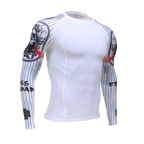 Mens Compression Shirts 3D Teen Wolf Jerseys Long Sleeve T Shirt Fitness Men Lycra MMA Crossfit T-Shirts Tights Brand Clothing - Wolfmall