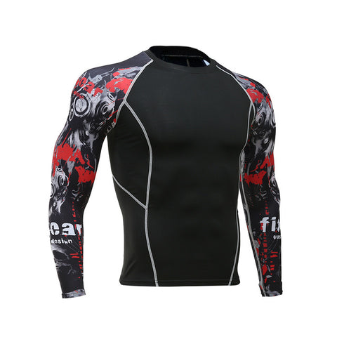 Mens Compression Shirts 3D Teen Wolf Jerseys Long Sleeve T Shirt Fitness Men Lycra MMA Crossfit T-Shirts Tights Brand Clothing - Wolfmall