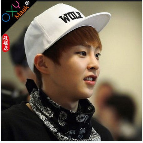 New Hot Wolf Snapback Flat Along The Hat Baseball Cap Hip-hop Bone Exo Peaked Gorro Sun Hats - Wolfmall