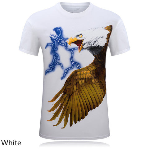 mens fashion brand t shirts 2016 new style 3d animal Owl/Skull/wolf/ fox Digital Printed T Shirt Hip Hop Funny O-Neck Tee Shirt - Wolfmall