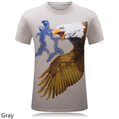 mens fashion brand t shirts 2016 new style 3d animal Owl/Skull/wolf/ fox Digital Printed T Shirt Hip Hop Funny O-Neck Tee Shirt - Wolfmall