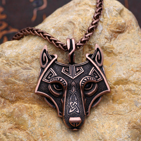 Youe shone 5 Colors 1pcs Norse Vikings Pendant Necklace Norse Wolf Head Necklace Original Animal Jewelry Wolf Head hange - Wolfmall