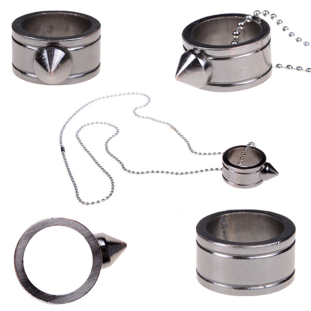 Personalized Women and Men Ring Steel Knuckles Weapons Punk Self - defense Anti - wolf anel masculino Jewelry Wholesale - Wolfmall