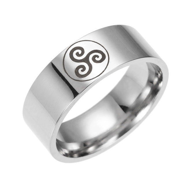 Gaxybb Hot Teen Wolf Logo Stainless Steel Rings movie ring men and women Jewelry - Wolfmall
