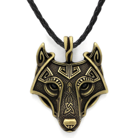 Youe shone 5 Colors 1pcs Norse Vikings Pendant Necklace Norse Wolf Head Necklace Original Animal Jewelry Wolf Head hange - Wolfmall