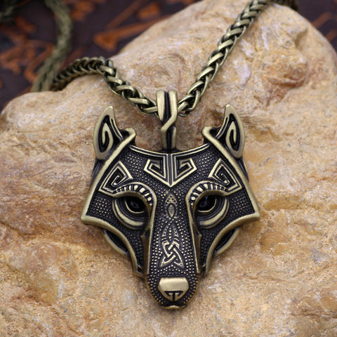 Youe shone 5 Colors 1pcs Norse Vikings Pendant Necklace Norse Wolf Head Necklace Original Animal Jewelry Wolf Head hange - Wolfmall