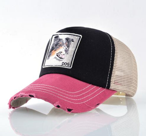 Fashion Unisex Patch Bones Wolf Embroidery Hip Hop Hats Breathable Mesh Baseball Caps Men Women Casquette Summer Trucker Gorras - Wolfmall