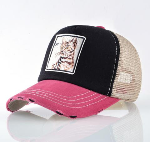 Fashion Unisex Patch Bones Wolf Embroidery Hip Hop Hats Breathable Mesh Baseball Caps Men Women Casquette Summer Trucker Gorras - Wolfmall