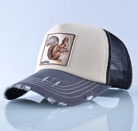 Fashion Unisex Patch Bones Wolf Embroidery Hip Hop Hats Breathable Mesh Baseball Caps Men Women Casquette Summer Trucker Gorras - Wolfmall