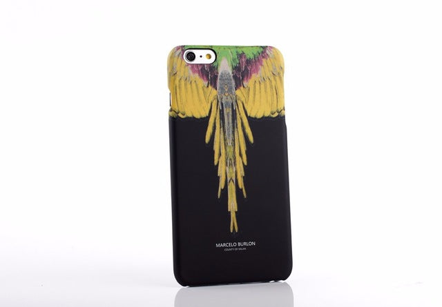 New Marcelo Burlon Animals Tiger Snake Wolf Fox Wings Phone Funda Case Hard PC Cover For iphone 5 5s se 6 6s 6plus 7 7plus Capa - Wolfmall