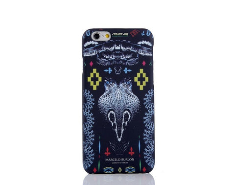 New Marcelo Burlon Animals Tiger Snake Wolf Fox Wings Phone Funda Case Hard PC Cover For iphone 5 5s se 6 6s 6plus 7 7plus Capa - Wolfmall