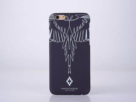 New Marcelo Burlon Animals Tiger Snake Wolf Fox Wings Phone Funda Case Hard PC Cover For iphone 5 5s se 6 6s 6plus 7 7plus Capa - Wolfmall