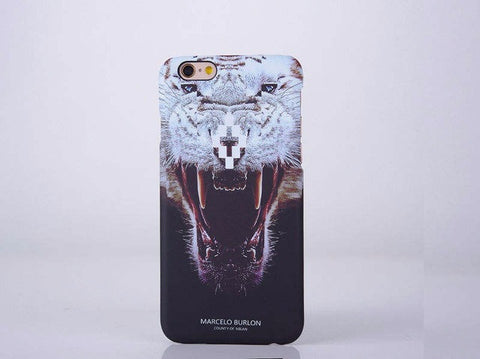New Marcelo Burlon Animals Tiger Snake Wolf Fox Wings Phone Funda Case Hard PC Cover For iphone 5 5s se 6 6s 6plus 7 7plus Capa - Wolfmall