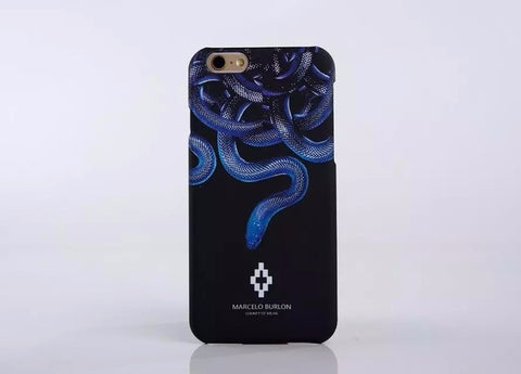 New Marcelo Burlon Animals Tiger Snake Wolf Fox Wings Phone Funda Case Hard PC Cover For iphone 5 5s se 6 6s 6plus 7 7plus Capa - Wolfmall