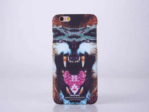 New Marcelo Burlon Animals Tiger Snake Wolf Fox Wings Phone Funda Case Hard PC Cover For iphone 5 5s se 6 6s 6plus 7 7plus Capa - Wolfmall
