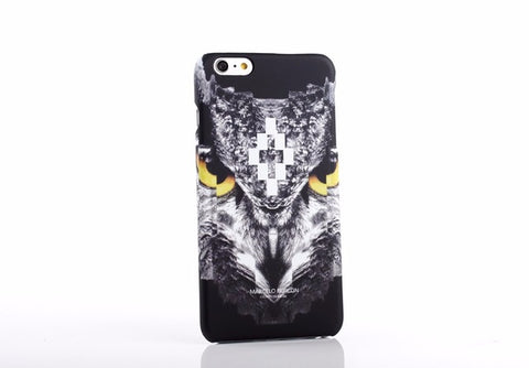 New Marcelo Burlon Animals Tiger Snake Wolf Fox Wings Phone Funda Case Hard PC Cover For iphone 5 5s se 6 6s 6plus 7 7plus Capa - Wolfmall
