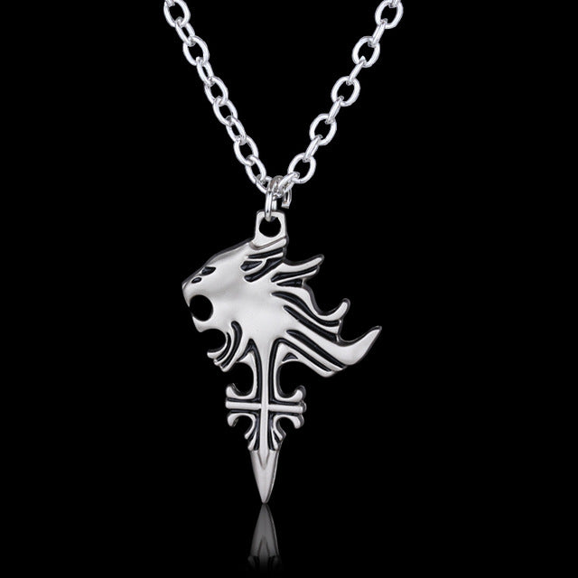 2017 New Anime Game Final Fantasy VIII 8 Griever Squall Leonhart Lion Head Necklace VII 7 Cloud Wolf Pendant Cosplay Jewelry - Wolfmall
