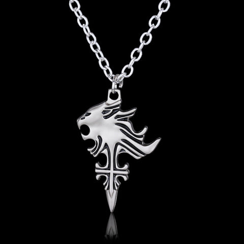 2017 New Anime Game Final Fantasy VIII 8 Griever Squall Leonhart Lion Head Necklace VII 7 Cloud Wolf Pendant Cosplay Jewelry - Wolfmall