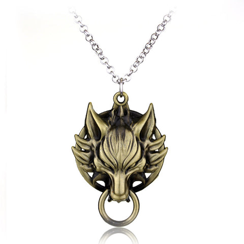 2017 New Anime Game Final Fantasy VIII 8 Griever Squall Leonhart Lion Head Necklace VII 7 Cloud Wolf Pendant Cosplay Jewelry - Wolfmall