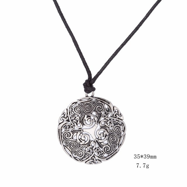 Lemegeton Men Accessories Triskele Spiral Symbol Teen Wolf Triskelion Pendant Trinity Knot Gothic Charm's Fashion Necklace - Wolfmall