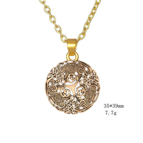 Lemegeton Men Accessories Triskele Spiral Symbol Teen Wolf Triskelion Pendant Trinity Knot Gothic Charm's Fashion Necklace - Wolfmall