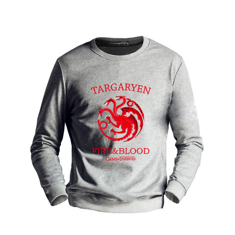 Thick Material Top quality dragon game of thrones hoodies sweatshirt  casual winter is coming wolf head coat jacket - Wolfmall