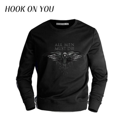 Thick Material Top quality dragon game of thrones hoodies sweatshirt  casual winter is coming wolf head coat jacket - Wolfmall