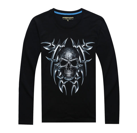 2017 Cheapest Fashion Men t-shirt long sleeve cool design 3d funny t shirt homme Wolf Printed casual top Plus Size 6XL wholesale - Wolfmall