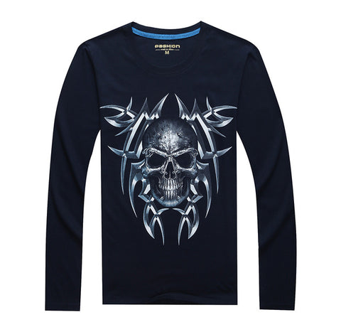 2017 Cheapest Fashion Men t-shirt long sleeve cool design 3d funny t shirt homme Wolf Printed casual top Plus Size 6XL wholesale - Wolfmall