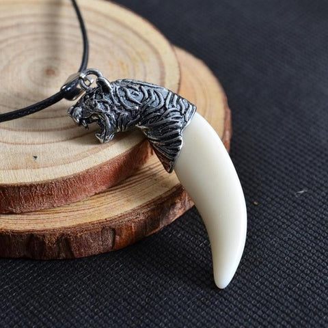 Fashion Wolf Tooth Choker Necklace Fashion Teeth Pendant Necklaces For Women Men Jewelry Necklace Wholesale Gift C4 - Wolfmall
