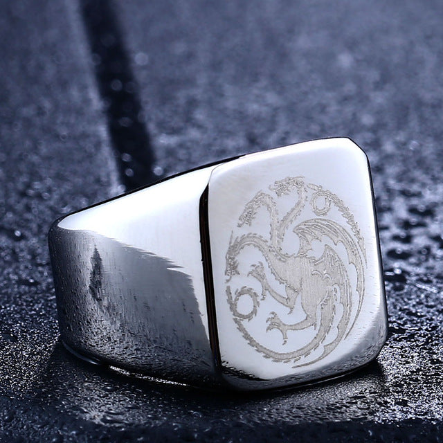 Beier 316L stainless steel ring  movie style game of thrones fashion popular ring ice wolf men titanium steel jewelry LLBR8-274R - Wolfmall