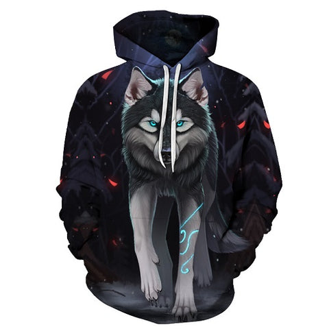 3D Hoodies Wolf Printed Sweatshirts Men Women Pullover Unisex Tracksuits Fashion Casual Outwear Skateboard 6XL Plus Jackets - Wolfmall