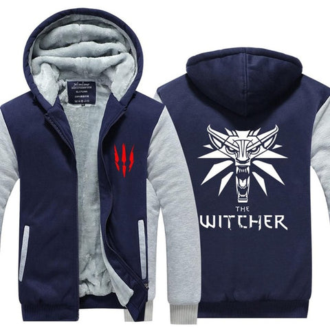 2017 Mens Hoodie winter The Witcher 3 Thicken Fleece Iron Wolf clothes With velvet US EU Plus Size clothing  cashmere Movie - Wolfmall