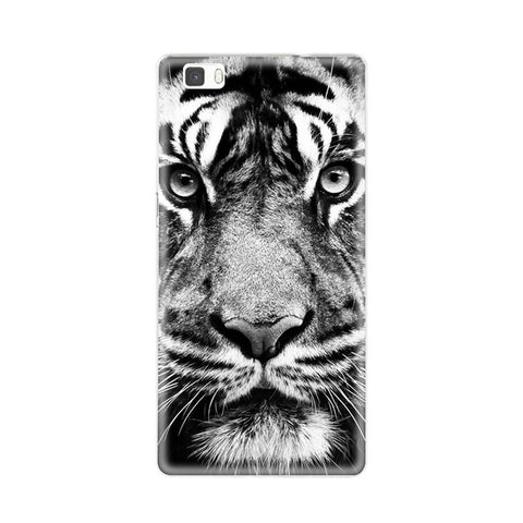 Cute Animal Soft TPU Phone Cases for Huawei Ascend p9 lite p8 lite Silicone Back Cover Case Colorful Tiger Wolf Patterned Shell - Wolfmall