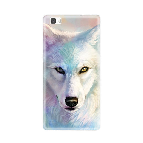 Cute Animal Soft TPU Phone Cases for Huawei Ascend p9 lite p8 lite Silicone Back Cover Case Colorful Tiger Wolf Patterned Shell - Wolfmall