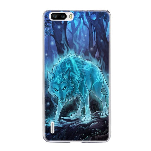 Cute Animal Soft TPU Phone Cases for Huawei Ascend p9 lite p8 lite Silicone Back Cover Case Colorful Tiger Wolf Patterned Shell - Wolfmall