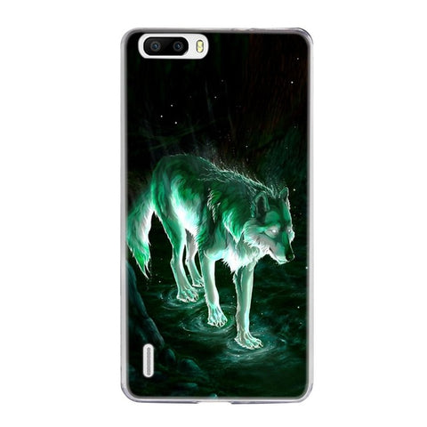 Cute Animal Soft TPU Phone Cases for Huawei Ascend p9 lite p8 lite Silicone Back Cover Case Colorful Tiger Wolf Patterned Shell - Wolfmall
