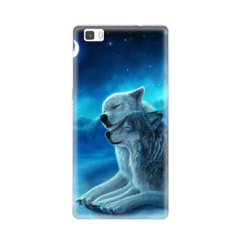 Cute Animal Soft TPU Phone Cases for Huawei Ascend p9 lite p8 lite Silicone Back Cover Case Colorful Tiger Wolf Patterned Shell - Wolfmall