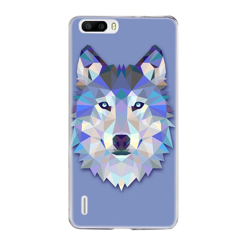 Cute Animal Soft TPU Phone Cases for Huawei Ascend p9 lite p8 lite Silicone Back Cover Case Colorful Tiger Wolf Patterned Shell - Wolfmall