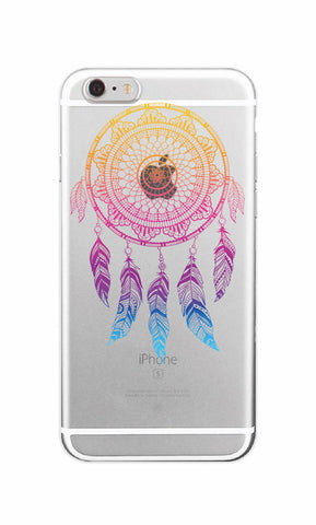 Fashion Boho Dream Catcher Wolf Feather skull Soft TPU Phone Case Funda For iPhone 7Plus 7 6 6S 5 5S SE 8 8Plus X Samsung S8 S8P - Wolfmall