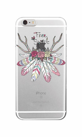 Fashion Boho Dream Catcher Wolf Feather skull Soft TPU Phone Case Funda For iPhone 7Plus 7 6 6S 5 5S SE 8 8Plus X Samsung S8 S8P - Wolfmall