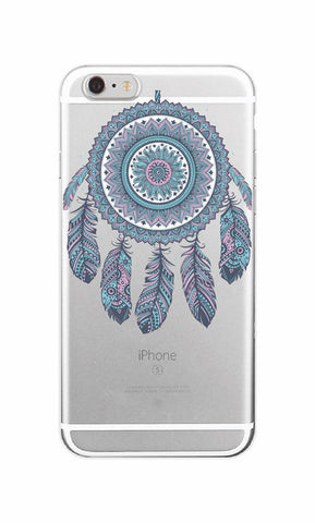 Fashion Boho Dream Catcher Wolf Feather skull Soft TPU Phone Case Funda For iPhone 7Plus 7 6 6S 5 5S SE 8 8Plus X Samsung S8 S8P - Wolfmall