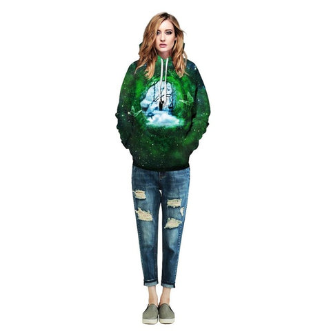 2017 Fashion Autumn Printed Hoodies Sweatshirts Men/Women 3D Wolf Galaxy Hooded Homme Muscle Funny Hoodies for Men - Wolfmall