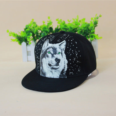 Men Women New Glow In The Dark Print WOLF Snapback Caps Adjustable Hip Hop Fluorescent Baseball Cap Casual Luminous Hats - Wolfmall